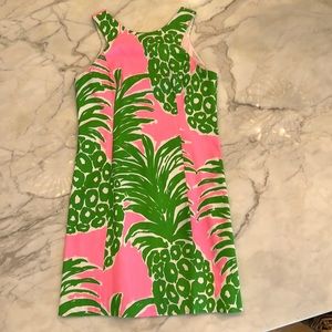 Lilly Pulitzer Pink and Green Palm Dress